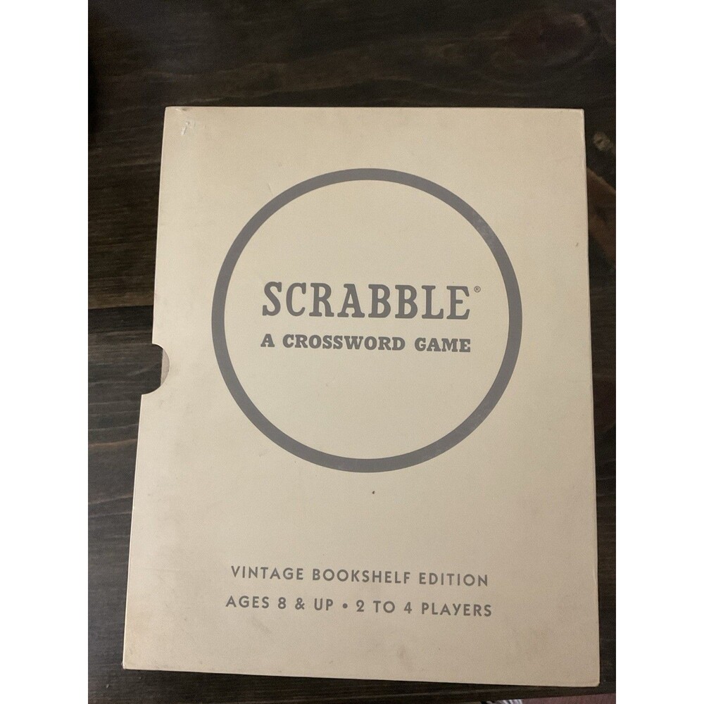 Scrabble Vintage Bookshelf Edition 2015 Hasbro Complete Wood Tiles Racks